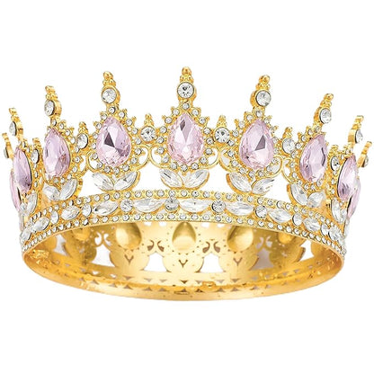 Queen Crown Rhinestone Wedding Crowns and Tiaras for Women Costume Party Hair Accessories Princess BirthdayCrown Crystal BridalCrown