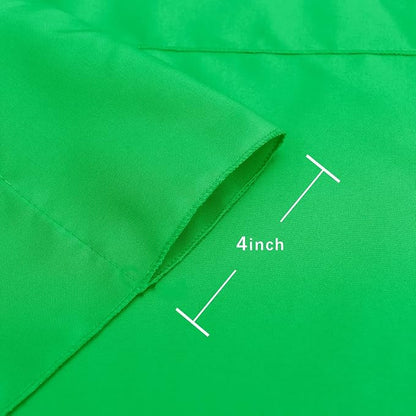 Hiasan Green Screen Backdrop Curtains for Parties, Polyester Photography Backdrop Drapes for Family Gatherings, Wedding Decorations, 5ftx8ft, Set of 2 Panels