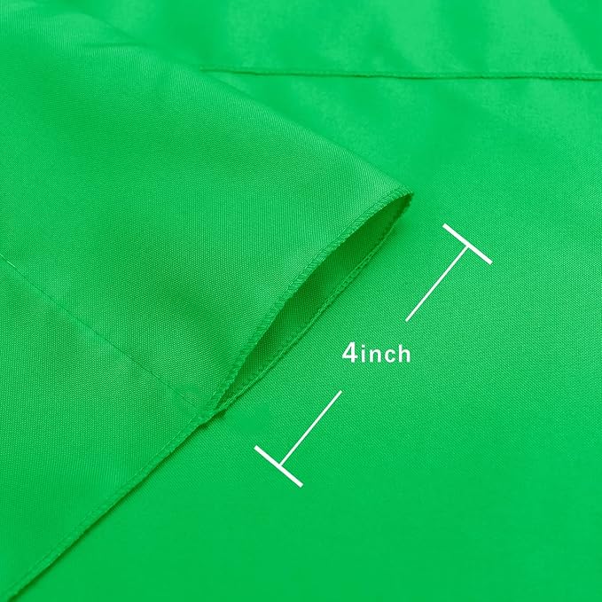 Hiasan Green Screen Backdrop Curtains for Parties, Polyester Photography Backdrop Drapes for Family Gatherings, Wedding Decorations, 5ftx10ft, Set of 2 Panels