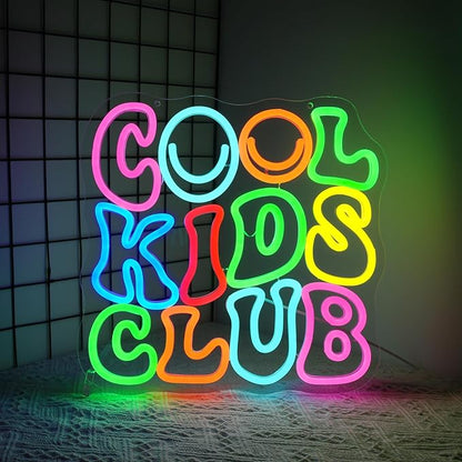 Cool Kids Club Neon Sign Kids Room Decor Led Neon Lights Signs for Wall Decor USB Powered Led for Room Decoration