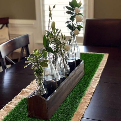 XLX TURF 12"x36" Faux Grass Table Runner 2 Pack Christmas Football Birthday Party Decorations Green Table Centerpiece Artificial Turf for Golf Theme Wedding Baby Shower, DIY Crafts