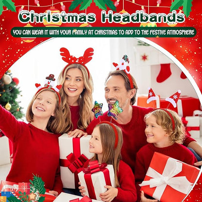Christmas Headbands and Costume Headwear, Assorted Design Christmas Head Toppers Party Supplies