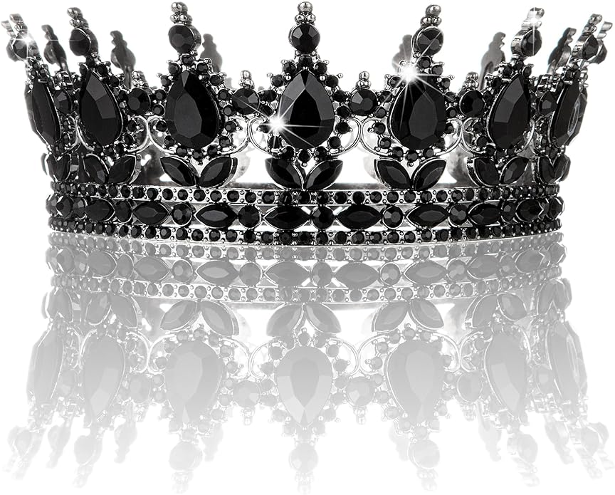 Gold Crown for Women, Crystal Queen Tiaras Headband Wedding Bridal Hair Accessories, Birthday Party Prom Cake Topper