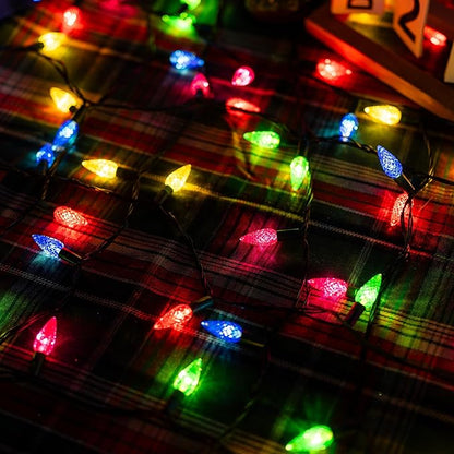TW SHINE C6 Christmas String Lights, 200 LED 66 FT, 8 Modes, Waterproof, Connectable, Multicolor