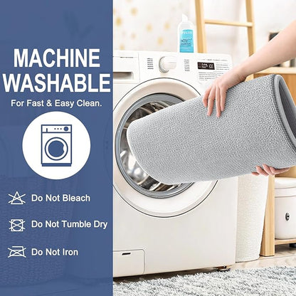 OLANLY Thick Memory Foam Bath Mat Rug 44x32, Extra Soft Absorbent Bathroom Rug, Quick Dry Bath Mats, Non-Slip, Machine Washable Carpet for Bathroom, Tub and Shower, Home Decor Accessories, Light Grey