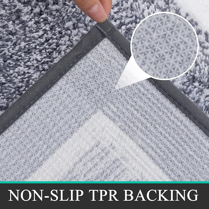 Pauwer 2 Piece Non Slip Bath Mats, Absorbent Shower Rugs for Bathroom Floor, Tub and Shower