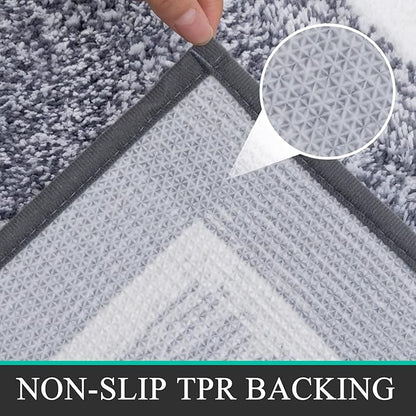 Pauwer 2 Piece Non Slip Bath Mats, Absorbent Shower Rugs for Bathroom Floor, Tub and Shower