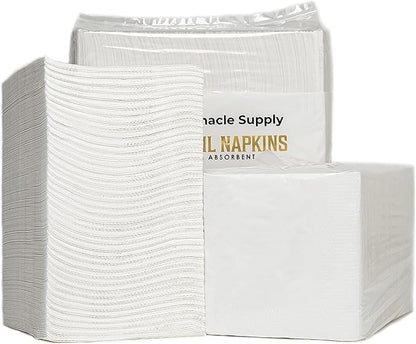1100 Pack Cocktail Napkins Paper - Quality 3-Ply White Beverage Napkins - Restaurant, Event, Bar Napkins - Perfect Size Dessert Napkins - Party Napkins Bulk - Elegant Wedding Napkins Disposable