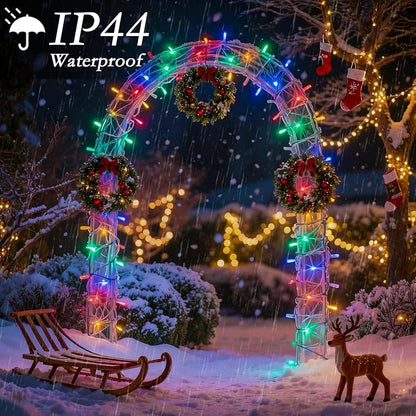 66FT 200 LED Christmas Tree Lights, Bright Warm White to Multicolor Outdoor Christmas String Lights for House, Fairy Lights with 11 Modes, Waterproof & Durable Indoor Outdoor Decor