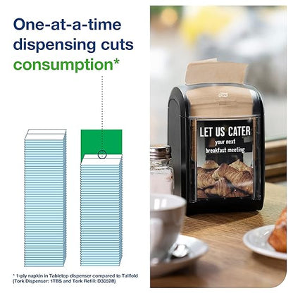 Tork Xpressnap Fit Natural Dispenser Napkin N14, Compostable 2-ply, 36 packs x 120 napkins, DX806E