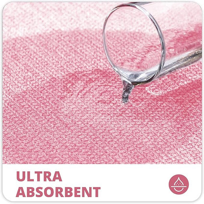 Bath Mat,Ultra Thin Bathroom Runner Rugs,Large Bath Mats for Bathroom,Quick Dry,Non-Slip,Machine Washable,Low Pile,Bath Rug,Shower Outside,Sink,Home Decor Accessories.Pink,2'x6'(24x72inch)