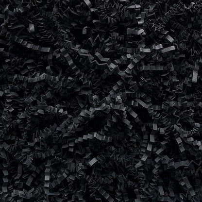 2LB Black Crinkle Paper Filler Crepe Confetti for Gift Wrapping Birthdays Weddings Valentines Day Holiday Party Favors Decorations