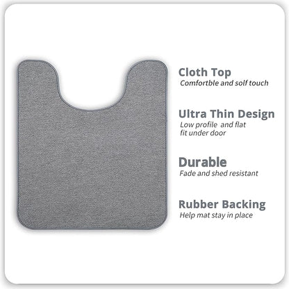 Toilet Rugs U Shaped Bathroom Rug,Machine Washable Non Slip Quick Dry Super Absorbent Ultra Thin Toilet Mats for Bathroom Toilet.Grey,1'8"x2'(20x24inch)