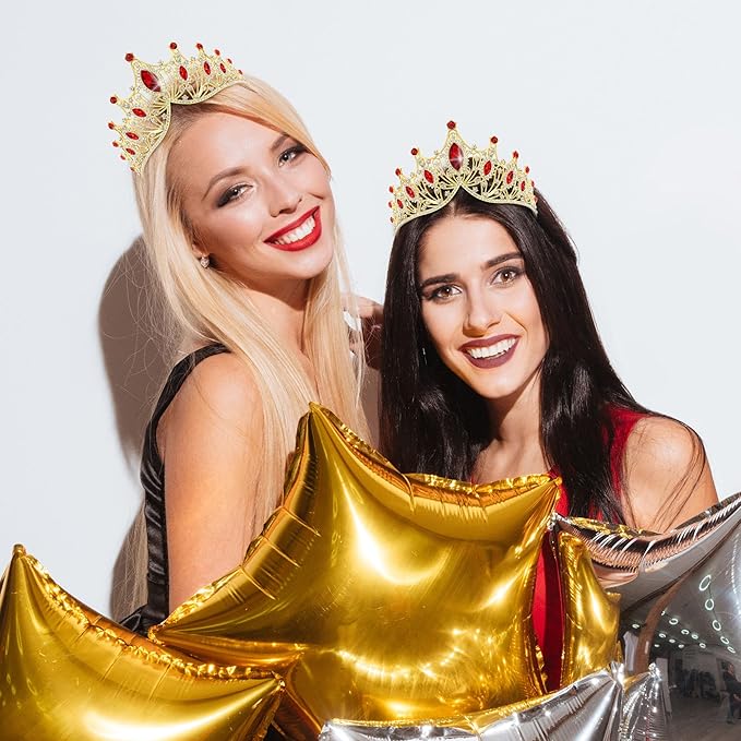 TAROSE Silver Tiaras for Women and Girls, Crystal Gold Crowns for Women, Hair Accessories for Bride/Halloween/Prom/Birthday