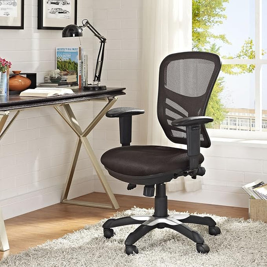Modway Articulate Ergonomic Mesh Office Chair in Brown