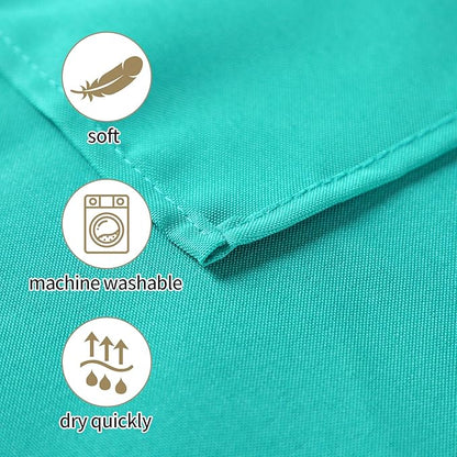 50pcs Polyester Cloth Napkins - 20 x 20 inch Turquoise Dinner Washable Napkins with Hemmed Edges for Restaurant/Wedding/Hotel(50,Turquoise)