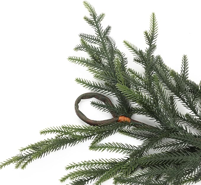 LuxenHome 6.5FT Unlit Christmas Garland, Artificial Greenery Garland with 1690 PE Tips, Realistic Christmas Pine Garland Holiday Decoration for Mantel, Staircase, Doorway Seasonal Decor