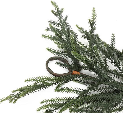 LuxenHome 6.5FT Unlit Christmas Garland, Artificial Greenery Garland with 1690 PE Tips, Realistic Christmas Pine Garland Holiday Decoration for Mantel, Staircase, Doorway Seasonal Decor
