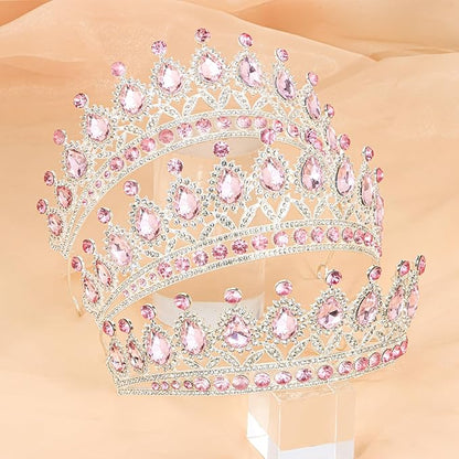 3 Pack Crystal Tiara and Princess Crown,Bridal Wedding Queen Headbands Prom Pageant Birthday Party Hair Accessories