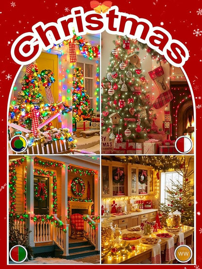Smart Color Changing Christmas Lights with Remote & App Control, 66 FT 200 LED RGB String Lights with Timer, Music Sync Multiple Modes Twinkle Christmas Tree Light Waterproof Indoor Outdoor Xmas Decor