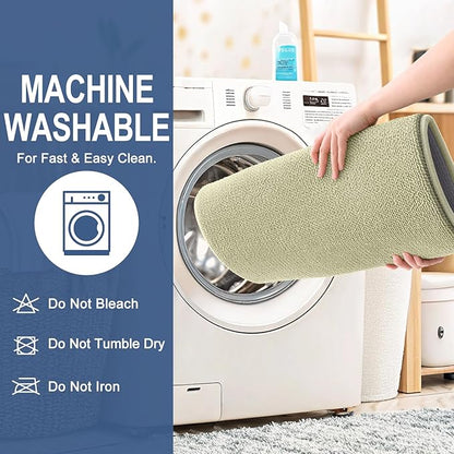 OLANLY Thick Memory Foam Bath Mats Rugs 36x24, Extra Soft Absorbent Bathroom Rug, Quick Dry Bath Mat, Non-Slip, Machine Washable Carpet for Bathroom, Tub and Shower, Home Decor Accessories, Vanilla
