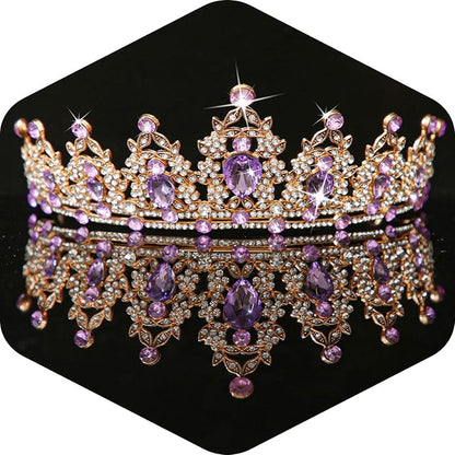 Kamirola - Queen Crown and Tiaras Princess Crown for Women and Girls Crystal Headbands for Bridal, Princess for Wedding and Party（01）