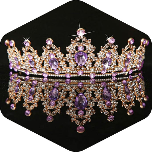 Kamirola - Queen Crown and Tiaras Princess Crown for Women and Girls Crystal Headbands for Bridal, Princess for Wedding and Party（01）