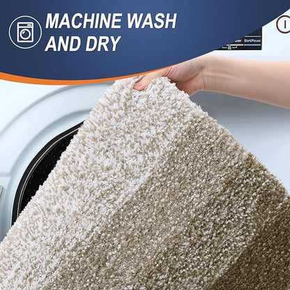 OLANLY Bathroom Runner Rugs 40x24, Extra Soft Absorbent Microfiber Bath Rugs, Rubber Backing, Quick Dry, Machine Washable Bath Mats for Bathroom Floor, Tub and Shower, Home Decor Accessories, Coffee
