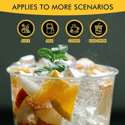 RACETOP 10 oz Clear Disposable Plastic Cups [100 Pack], Clear Plastic Cups Tumblers, Heavy-duty Party Glasses, Disposable Cups