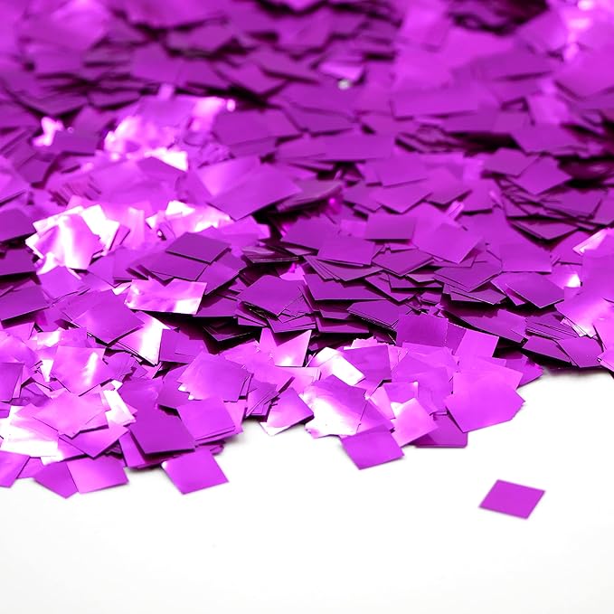 Ultimate Confetti, Fluttering Pink Mylar Shiny Foil Metallic Confetti Squares - Lightweight and Slow-Falling Party Confetti for Cannon and Launcher Use - Best for Celebrations - 1 lb, 16 oz