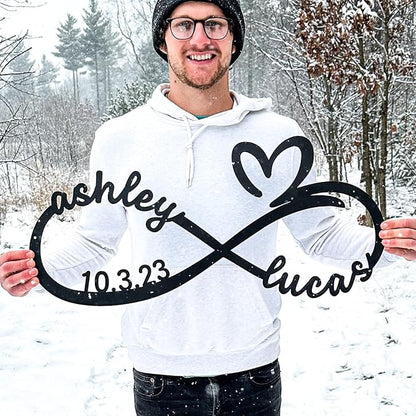 Metal Infinite Love Decor | Personalized Infinity Sign | Gifts for Her | Personalized Wedding Gift for Couple | Engagement Gift | Anniversary | Bridal Shower Gift | Couples Gift