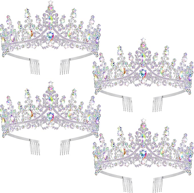 Tiaras and Crowns for Women Princess Crystal Tiara Crown with Comb Rhinestone Hair Accessories
