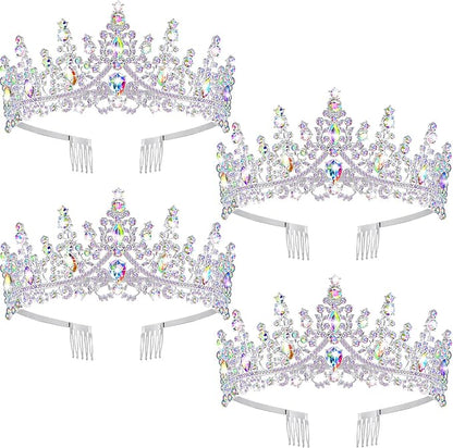 Tiaras and Crowns for Women Princess Crystal Tiara Crown with Comb Rhinestone Hair Accessories