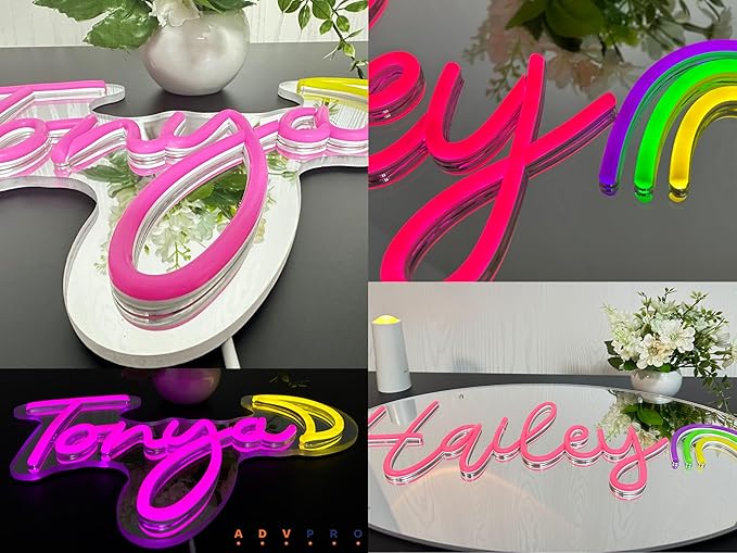ADVPRO Custom LED Neon Signs, Customizable for Wall Decor, Wedding, Birthday Party, Personalized Large Led Neon Light Sign with Surname, Name, Bar, Shop Logo