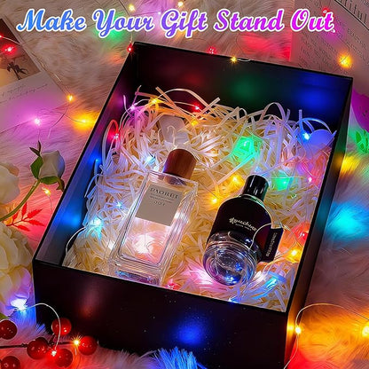 Lakumu 12 Pack Fairy Lights Battery Operated String Lights -7FT 20LED Fairy Lights Silver Wire Firefly Starry Moon Lights for DIY Christmas Decorations Party Wedding Centerpiece Table Decor Multicolor
