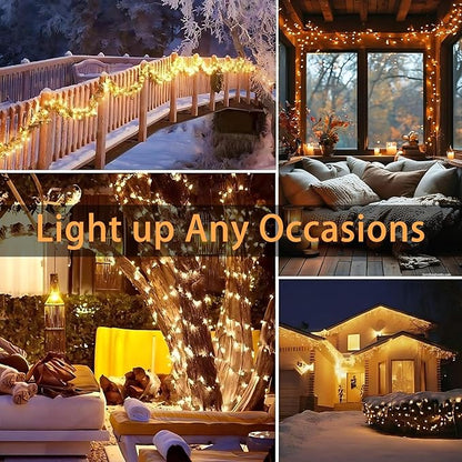 12Pack Fairy Lights Battery Operated, 7ft 20 LED 3 Modes Speed Twinkle Mini String Lights Waterproof Copper Wire Firefly Starry Lights for Mason Jars Wedding Party Christmas Decorations