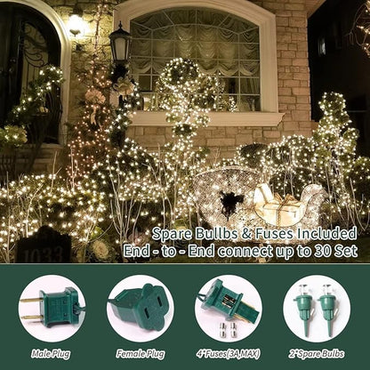 LAMPHOME Led Christmas Net Lights Outdoor Christmas Decorations Lights 150LED 6ftx4ft, Connectable Outdoor Fairy Mesh String Lights for Party, Holiday, Wedding, Tree, Bushes Decorations (Warm White)