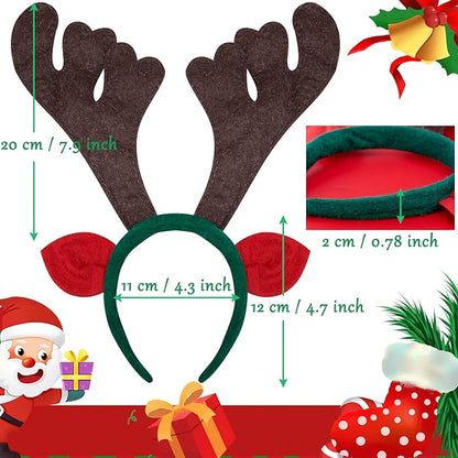 BQTQ 12 Pieces Christmas Headbands Xmas Party Costume Headband for Christmas Holiday Favor