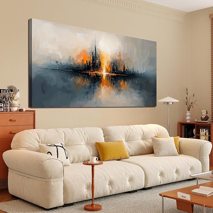 Large Canvas Wall Art Decor Modern Black Wall Art Prints Abstract Canvas Art Wall Decor Wall Art Pictures For Living Room Abstract City Wall Art Decorations Office Home Decor Aesthetic 24" X 48"
