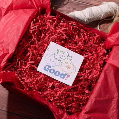 VGOODALL 2LB Red Crinkle Paper Filler, Red Shredded Confetti Paper for Gift Basket Filling Christmas Anniversary Wedding Box Stuffing Supplies