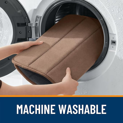 OLANLY Memory Foam Bath Mat 34x21, Super Soft Absorbent Bathroom Rugs, Quick Dry, Machine Washable Shower Floor Rugs, Bathmat Carpet, Bathroom Home Decor Accessories, Mocha