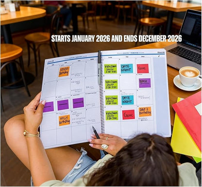 The Big A Planner – Design Your Amazing 2026, Oversized Desk Planner with Large Writing Space, Goal Setting Sections, Flexible Layout, January–December Planning Tool(A)