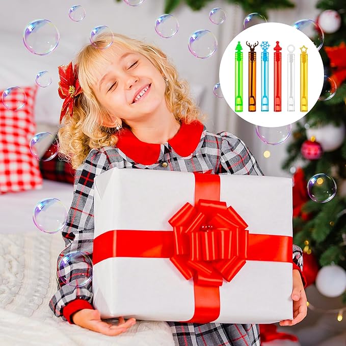 60Pcs Christmas Bubbles Party Favors for Kids, Christmas Goodie Bag Stocking Stuffers Pinata Fillers Treats, Mini Bubbles Bulk Christ mas Toys Gifts for Kids Toddlers Boy Girl Classroom Carnival Prize