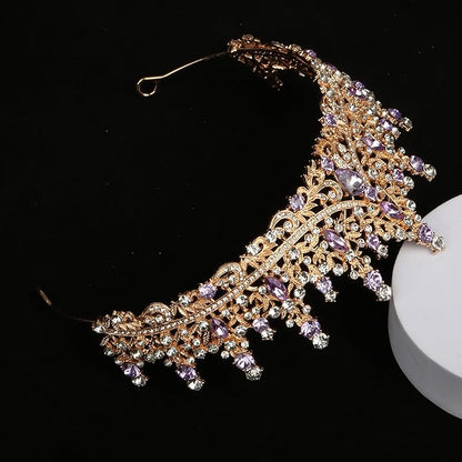 Tiaras and Crowns for Women Crystal Princess Tiaras Rhinestone Queen Crowns For Wedding Bridal Birthday Prom Pageant Party (Tiara 100)