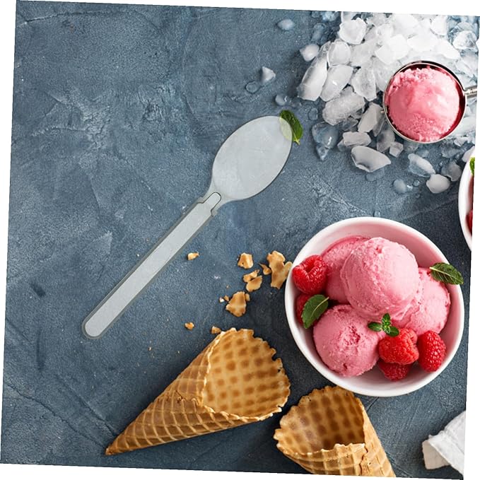 100pcs Disposable Party Spoons Individually Wrapped Plastic Dessert Ice Cream Cake Spoons for Home Restaurant Events Portable Lightweight and Safe
