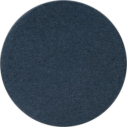 HomePop Round Storage Ottoman - Textured Navy