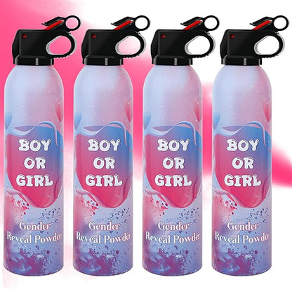 4 Pack Pink Gender Reveal Powder for Baby Girl, Color Powder or Dust for Gender Announcement Idea, Baby Shower Decoration, Supply, Party
