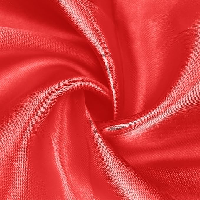 Bailarina 40 Pack Red Satin Napkins,17x17 Inches Wedding Napkins Square Soft Silky Table Napkins Bulk Decorative Elegant Cloth Napkin for Party Decoration, Banquet,Wedding,Graduation