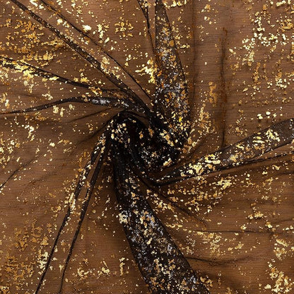 Black Gold Table Runner 3 Pack Sheer Gauze Cheesecloth Runner 120 Inch Glitter Wedding Anniversary Party Decor for Dining Table Home Celebration