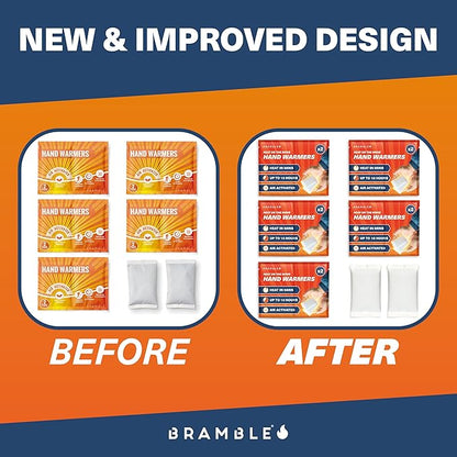 Bramble - Hand Warmers Disposable – Air-Activated Pocket Warmers for Hiking, Skiing, Camping, and Outdoor Activities – Provides Up to 10 Hours of Heat